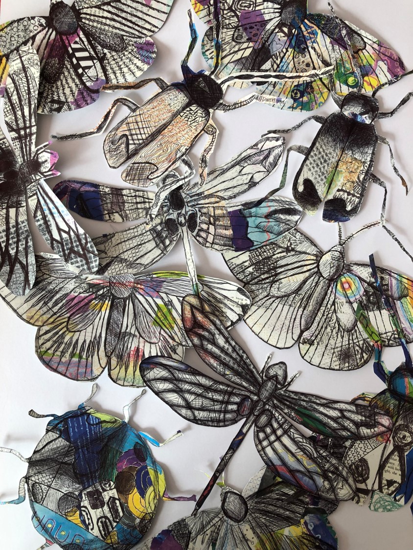 shavingtonart's tweet photo. Year 7 have completed their 'Insects' topic in fine fashion. We have finished biro shading into our Claire Youngs inspired insects. A really beautiful set in final pieces that I'm sure they are all very proud of. https://t.co/MTU6ocApeo