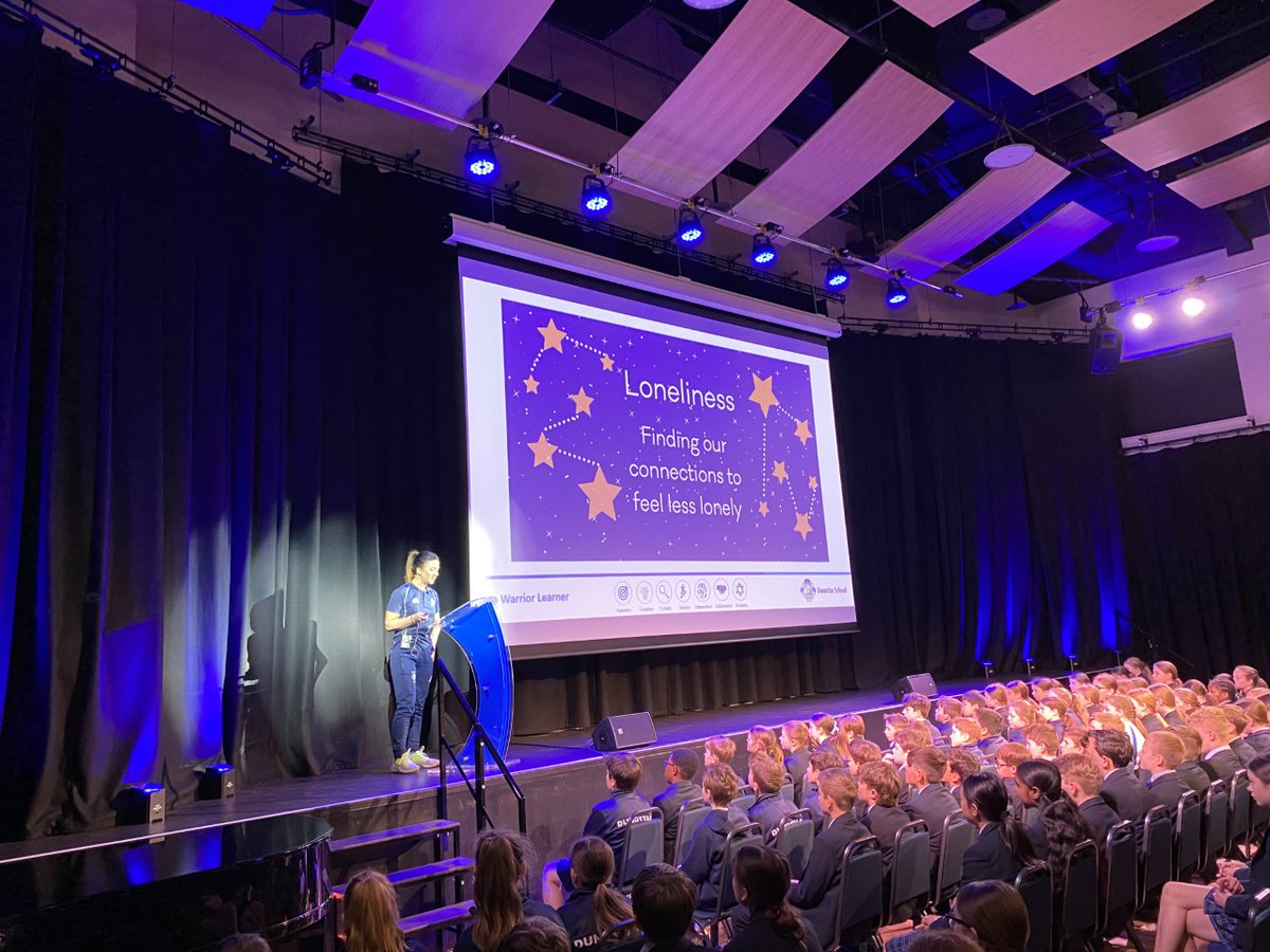 DunottarSchool's tweet photo. This week is #MentalHealthAwarenessWeek. At this morning's assembly, our Head of Wellbeing, Mrs Bambridge, spoke to pupils about the impact of loneliness on our mental health and the practical steps we can take to address it. https://t.co/eU9wBR8CNk