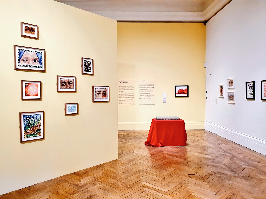 rachmarsden's tweet photo. Restorative day in #Manchester yesterday starting w/ @mcrartgallery to see @jademontserrat's 'Constellations: Care &amp; Resistance' part of @Iniva_arts #FutureCollect. A powerful project + textual (textured) prefix to the collections galleries; adored the archive/sketchbooks.

[1/5] https://t.co/eLILNeHEyx