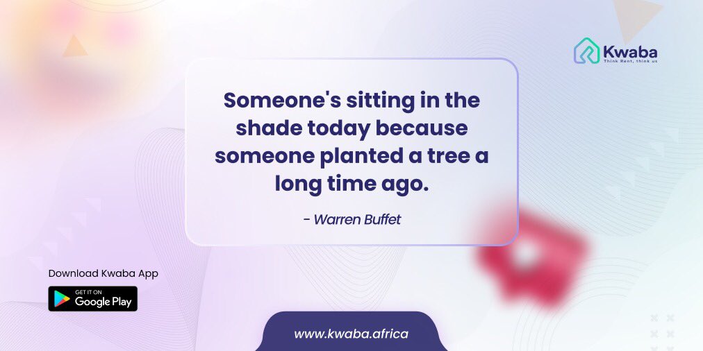 kwaba_ng's tweet photo. If โplanting a treeโ or making those first steps is too daunting, let us review your rent savings options with you.
Download the Kwaba app from Play Store today to get started.
Link available in bio โก๏ธ
#saveforrent https://t.co/Ua4I6ZgfOJ