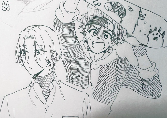 お絵の練習してたので久々アナログで落書きしてみた🥺
アナログの方が顔は上手く描ける気がするの🥺気がするだけ🥺 