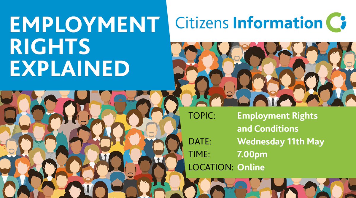 SouthConCIS's tweet photo. Join Dr. Lucy Ann Buckley, Associate Professor with NUI Galway School of Law for a free webinar on employment rights on Wednesday 11th May at 7.00pm.  Register for free at: https://t.co/DEpncT6VL7

@citizensinfo @Galwaybayfmnews @NUIGLaw @galwayad @1Hildegarde @catherinegalway https://t.co/mVMUypYxWS