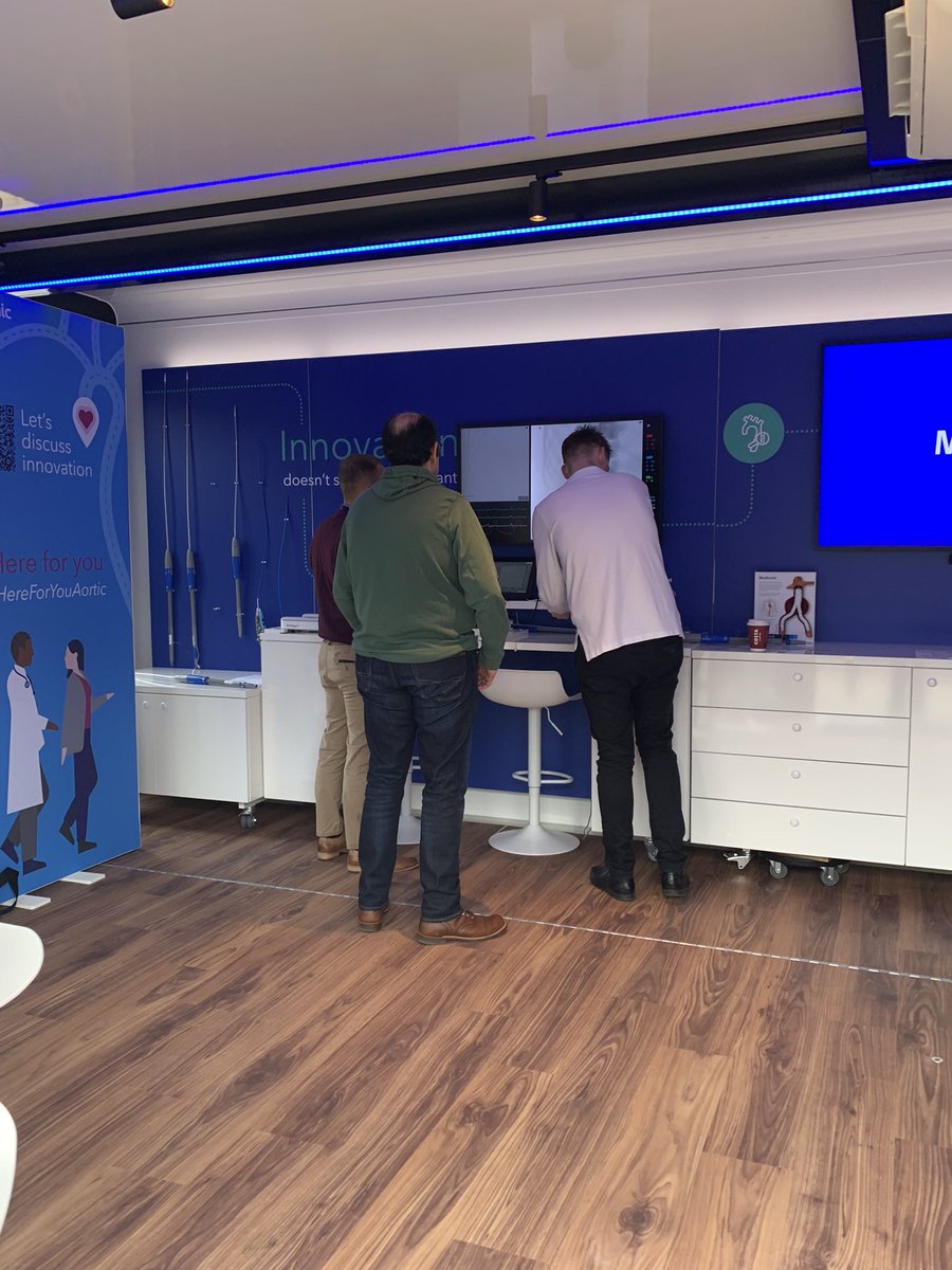 drjbarber's tweet photo. It’s here! The @MedtronicUK mobile training facility @BTHFT ! An opportunity for IR and VS trainees to get hands on experience with EVAR in a simulated environment. https://t.co/qIJCI11hzv