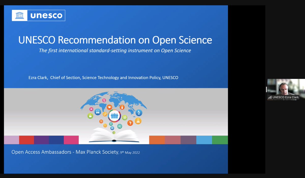Max Planck PhDnet (@maxplanckphdnet) on Twitter photo Join us at #OSAP22 to learn more about <a href="/UNESCO/">UNESCO 🏛️ #Education #Sciences #Culture 🇺🇳</a> Recommendation on #OpenScience! We are listening to Dr. Ezra Clark's talk about the global need to take concrete measures on Open Access and Open Data. osambassadors.mpdl.mpg.de <a href="/MPDL/">Max Planck Digital Library</a> <a href="/maxplanckpress/">Max Planck Society</a> Join us at #OSAP22 to learn more about <a href="/UNESCO/">UNESCO 🏛️ #Education #Sciences #Culture 🇺🇳</a> Recommendation on #OpenScience! We are listening to Dr. Ezra Clark's talk about the global need to take concrete measures on Open Access and Open Data. osambassadors.mpdl.mpg.de <a href="/MPDL/">Max Planck Digital Library</a> <a href="/maxplanckpress/">Max Planck Society</a>