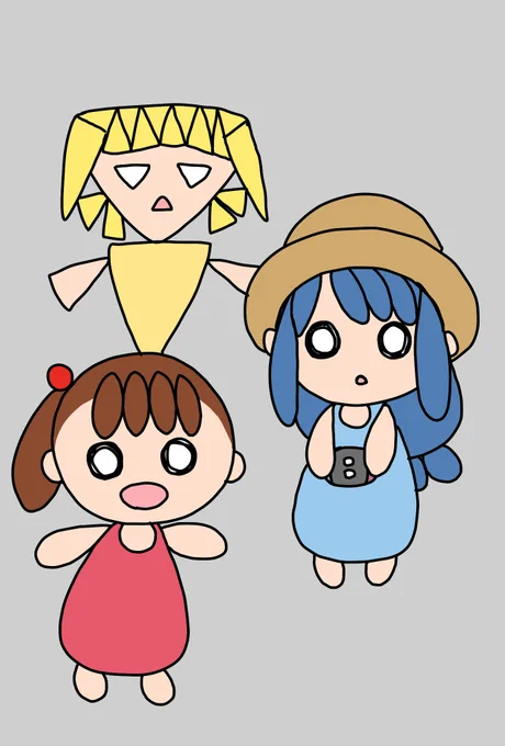 〇だけ使って絵を描くとかわいくなりがち
#三ツ星カラーズ 