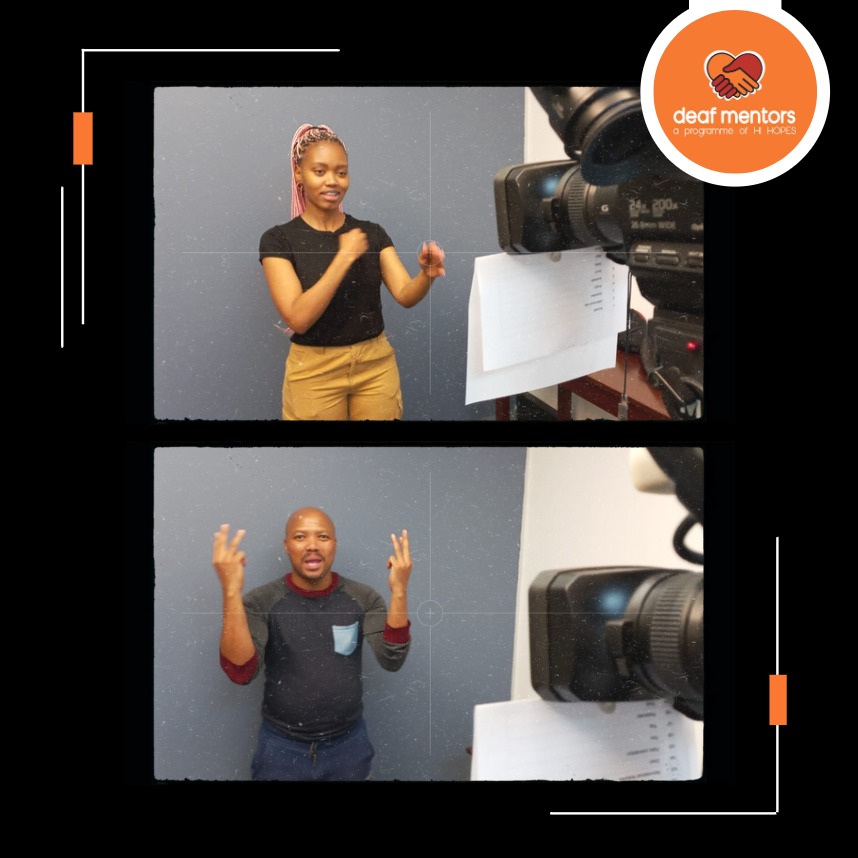 Last week, our Deaf Mentors, Hlengiwe and Vuyani, stepped in front of the camera to sign many words for our new Deaf Mentors Programme Manual! 

#DeafMentors #EarlyIntervention #SASL #HiHopes