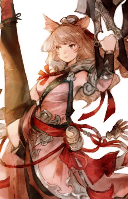 ぱんちらしません(FF14:モンク)
#FF14イラスト 