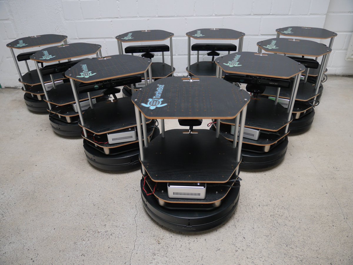 rst_tu's tweet image. Nach langer coronabedingter Pause startete vorletzte Woche wieder das ET/IT Bachelor Praktikum für #MobileRobotik mit dem Robot Operating System #ROS.
Dabei kommen die #turtlebot Roboter des RST zum Einsatz.