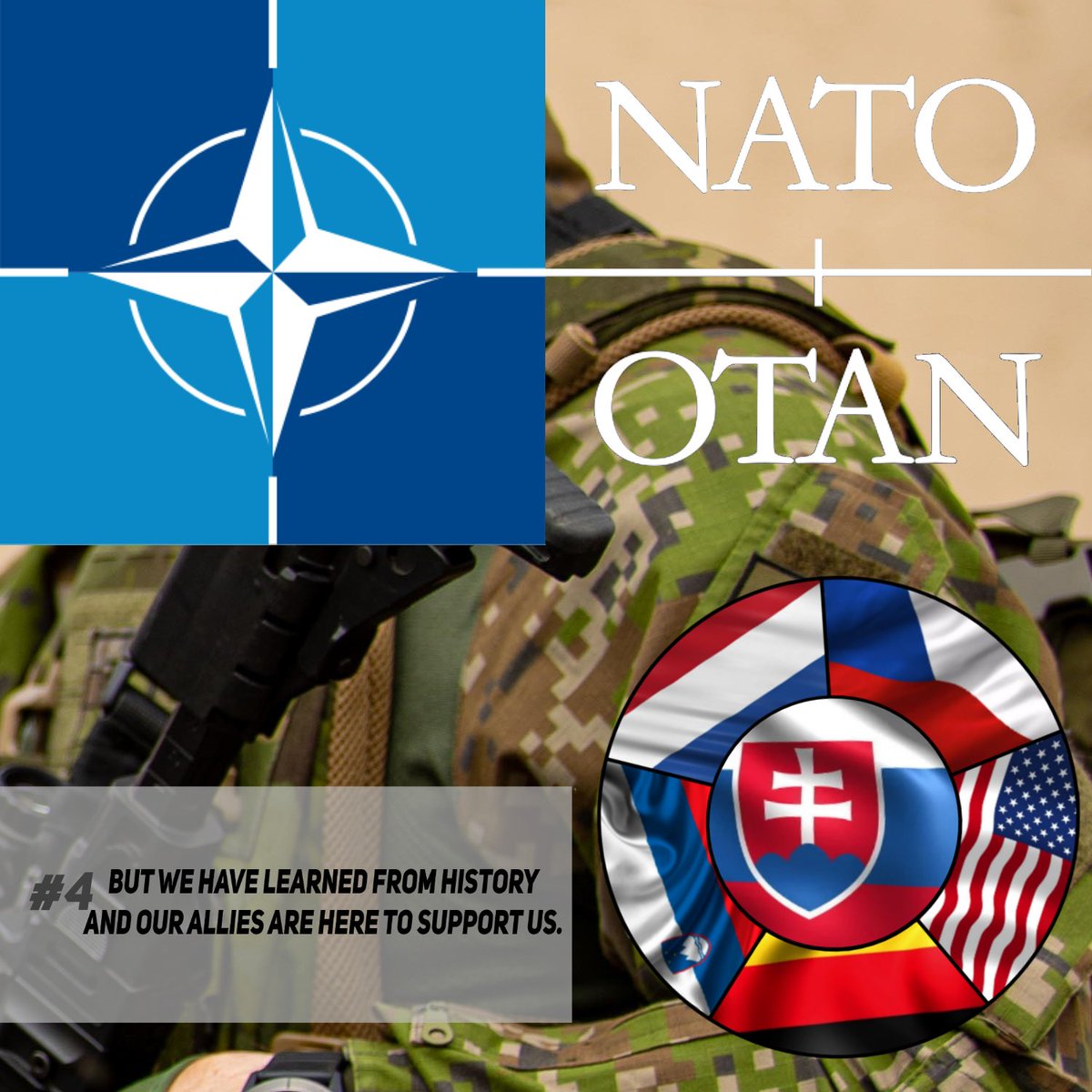 The establishment of <a href="/NATO/">NATO</a>_MN_BG_SVK is not without reasons. In the past @NATO has set up Battlegroups in the Baltic States. There is a raging war in neighbouring country thus NATO is setting up similar Battlegroups on the eastern flank! 

#WeAreNATO #StrongerTogether