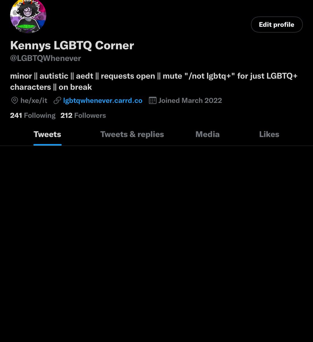 LGBTQWhenever's tweet image. where are my tweets ☹️