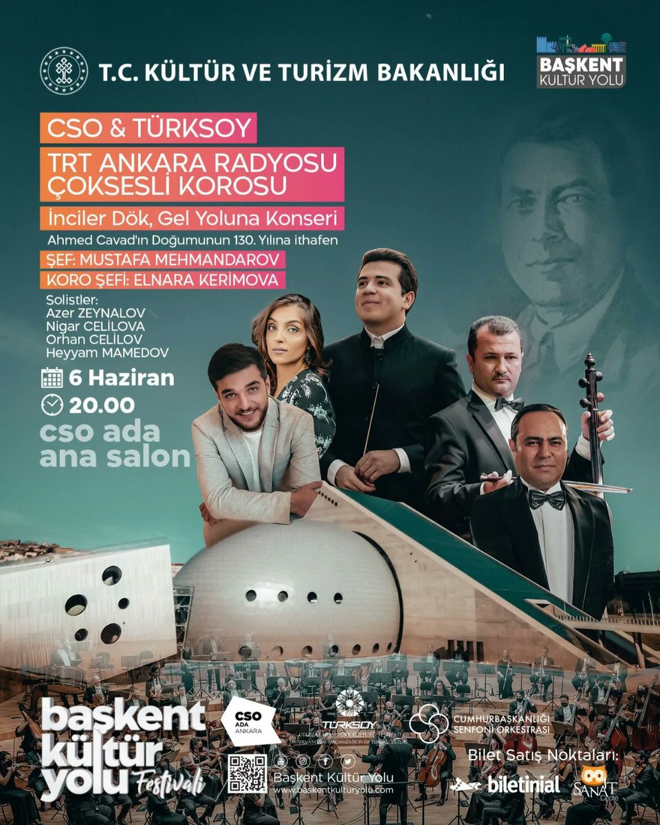 CSO1826's tweet photo. Cumhurbaşkanlığı Senfoni Orkestrası, Kültür ve Turizm Bakanlığı tarafından gerçekleştirilecek olan 'Başkent Kültür Yolu Festivali'nde, klasik müzik camiasının en büyük muzisyenleriyle aynı sahnede!

Biletler @biletinial ve @sanatcepte uygulamasında.

@TCKulturTurizm https://t.co/qwU6k3b5YX