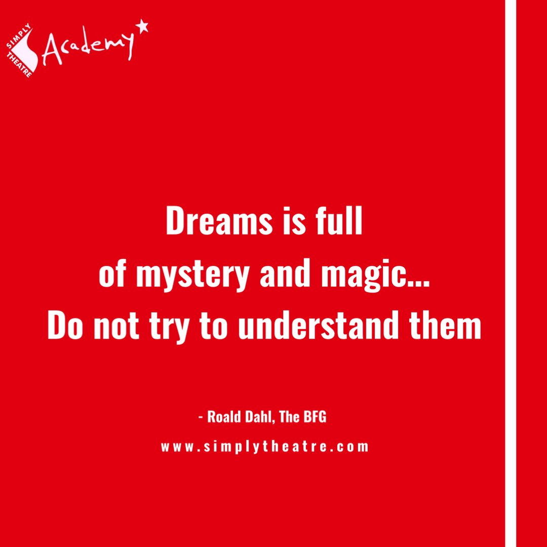 Today's quote inspired by our upcoming production of 'The BFG'

Tickets available to buy : hubs.ly/Q019PyHG0