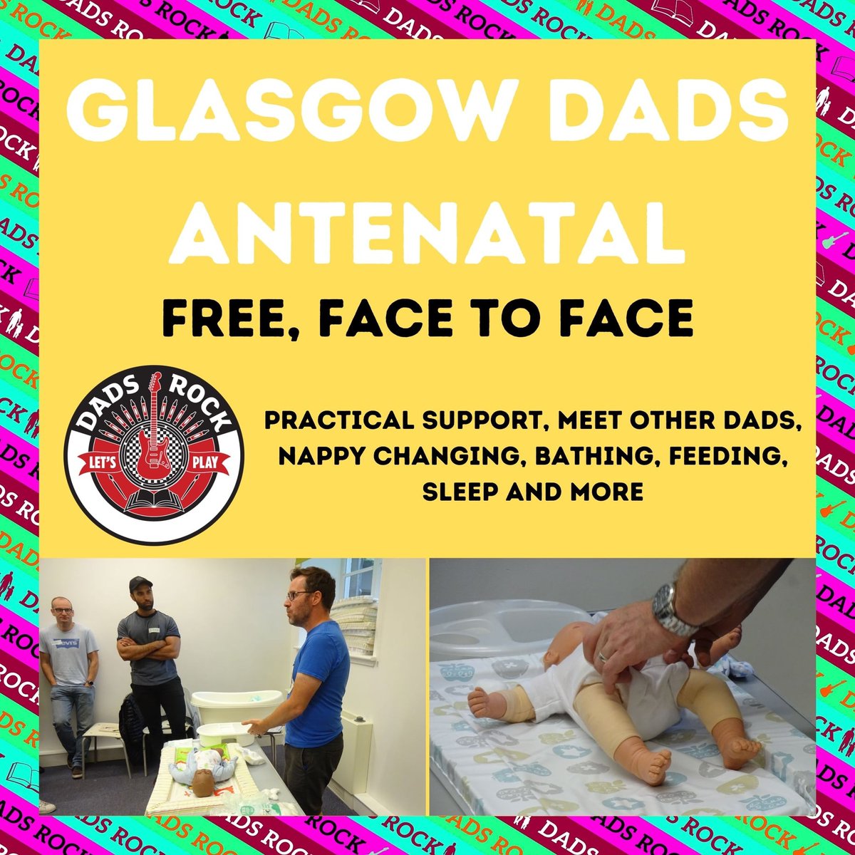 DadsRockOrg's tweet photo. Reminder 📢
Glasgow antenatal workshop is TONIGHT!
If you don't have tickets be sure to grab some ASAP 🏃
Tickets here 👉 https://t.co/KiecdxM2cb
#Glasgow #Dadstobe #antenatal https://t.co/ma9dZtdfH8