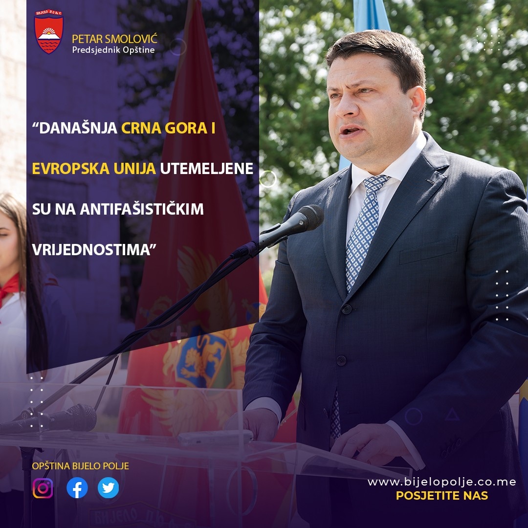 OpstinaBP's tweet photo. 🇲🇪Bijelo Polje obilježava Dan pobjede nad fašizmom i Dan Evrope 🇪🇺 https://t.co/lHkUU3qR7i