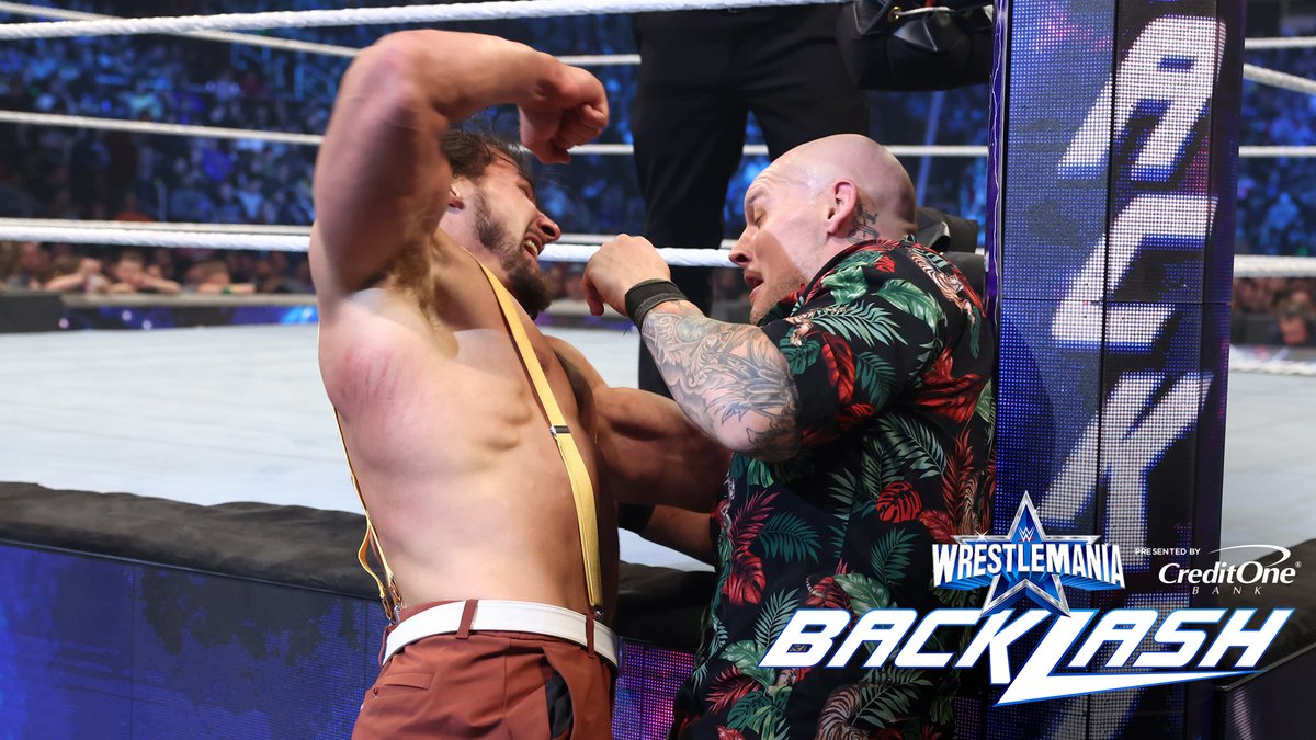 WWE's tweet photo. .@MadcapMoss left #WMBacklash with the last laugh over Happy @BaronCorbinWWE! 
https://t.co/xTYEmbOgeP https://t.co/hGhzuQnYJI