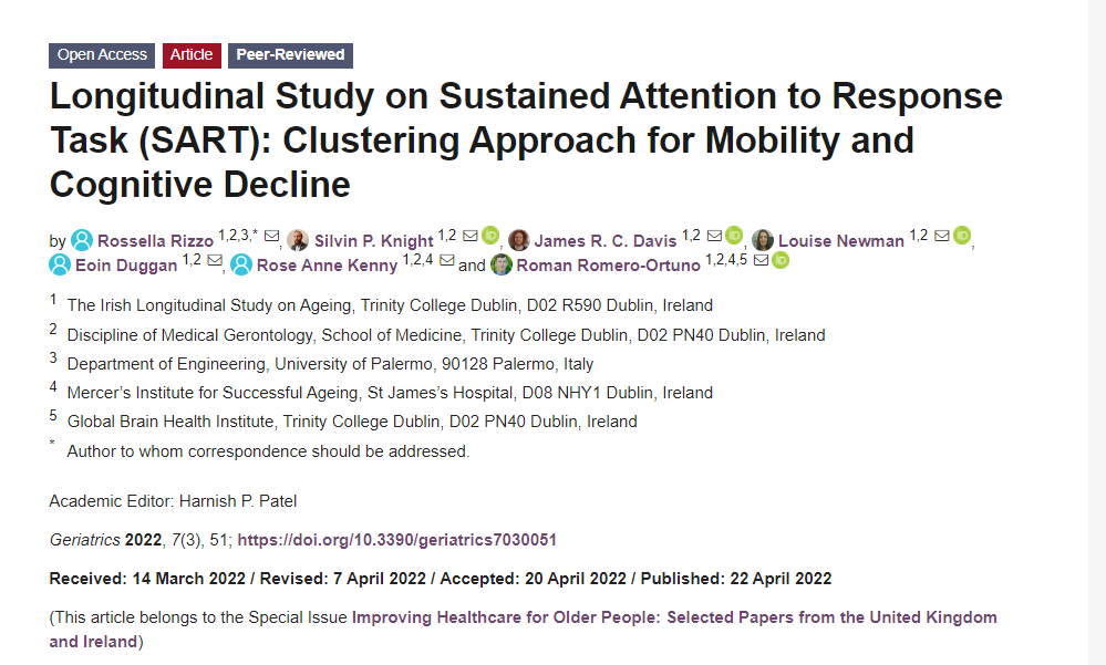 Geriatrics_MDPI's tweet photo. Another excellent paper from The Irish Longitudinal Study on Ageing (#TILDA) has been published in our journal!

📜https://t.co/7fpTl9BUtU

@ProfOrtuno 
@RoseAnnekenny1 
@TCDGerontology 
@TrinityMed1 
@stjamesdublin 
@RossellaRizzo8 
@tilda_tcd 
@SilvinKnight 
@James_RC_Davis https://t.co/aa5gy9F5zU