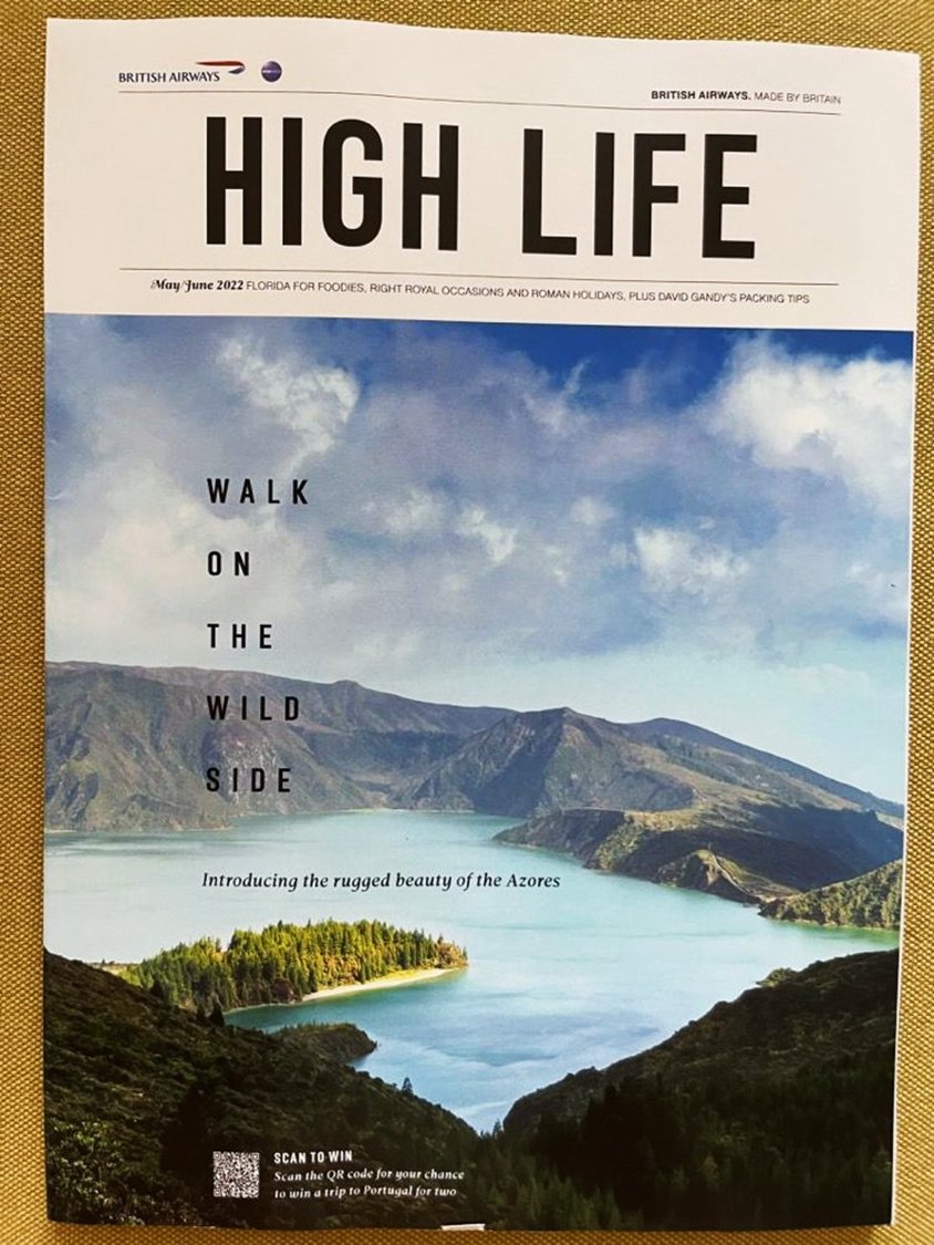 nunovalinhas's tweet photo. Entretanto, na capa da revista #BAHighLife da #BritishAirways... 👀

O arranque das ligações directas entre Londres e o arquipélago começam já no próximo mês de Julho. #SãoMiguel de 2Jul-3Set e #Terceira de 10Jul-28Ago. #VisitAzores https://t.co/r3xbpXrCEi