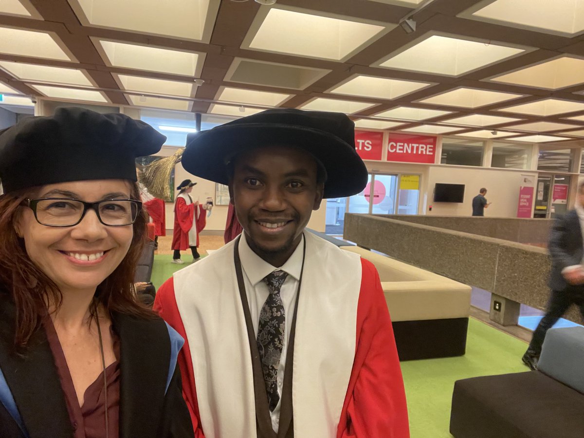 INSysLab's tweet photo. Dr.Rufangura of INSys lab and ⁦@TMOS_ARC⁩ is now official! Great that ⁦@UTSEngage⁩ had the ability to stream live so also his family in Rwanda could attend the graduation virtually #graduation #PhD https://t.co/r8IIXZZr8d