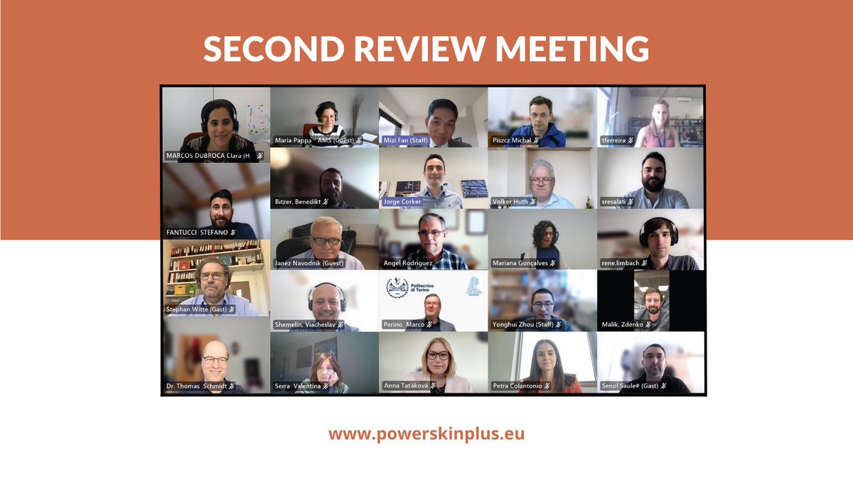 PowerskinPlus's tweet photo. The partners in the #powerskinplus consortium had their second review meeting. The work done and #future plans were presented to the project officer and the reviewer! ๐๐ป https://t.co/sNXPlv90Mk