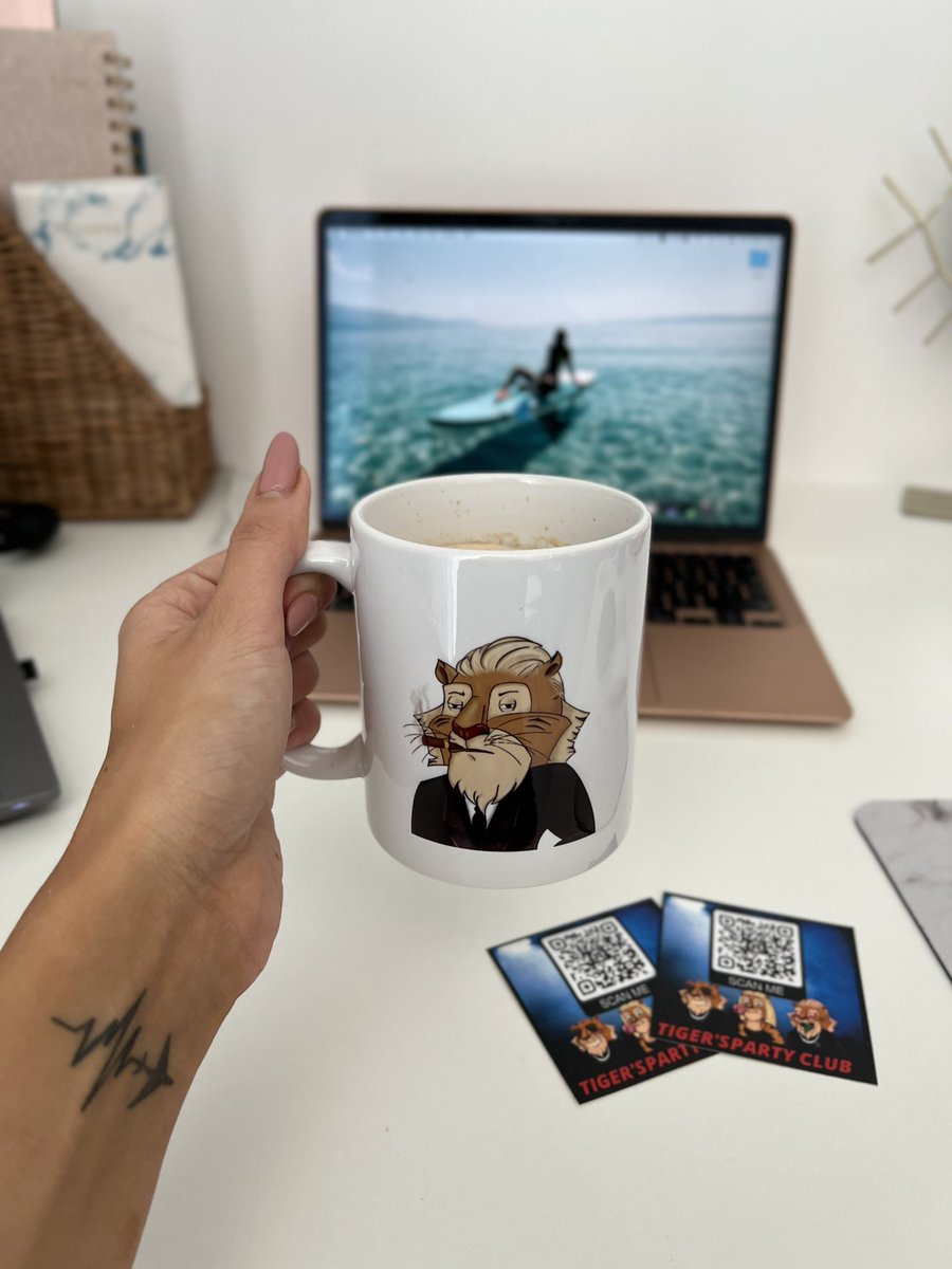 HendlerCorina's tweet photo. How was your weekend ? ☕️🎉 
@tigerspartyclub 🐯❤️ 

#ElrondCommunity #ElrondNFTs #tigerspartyclub #NFTCommunity https://t.co/f4f8DAOQll