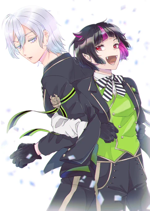 リリアちゃんとシルバーくん描いた
(画質ガサガサだったので上げ直し💦)

#twstファンアート 
#ツイステファンアート 