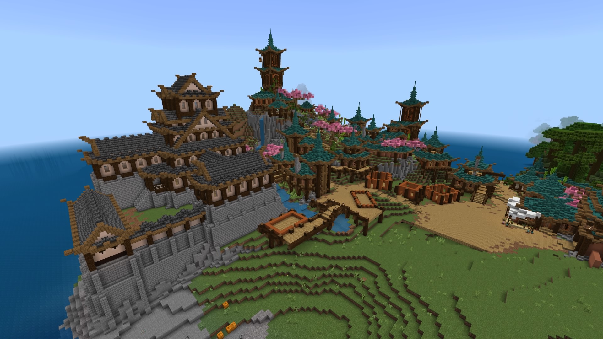Gamer Dad Oriental Inspired Town Is Growing Ps4 Minecraft Creative Cavesandcliffs Oriental T Co Btqtaorauz Twitter