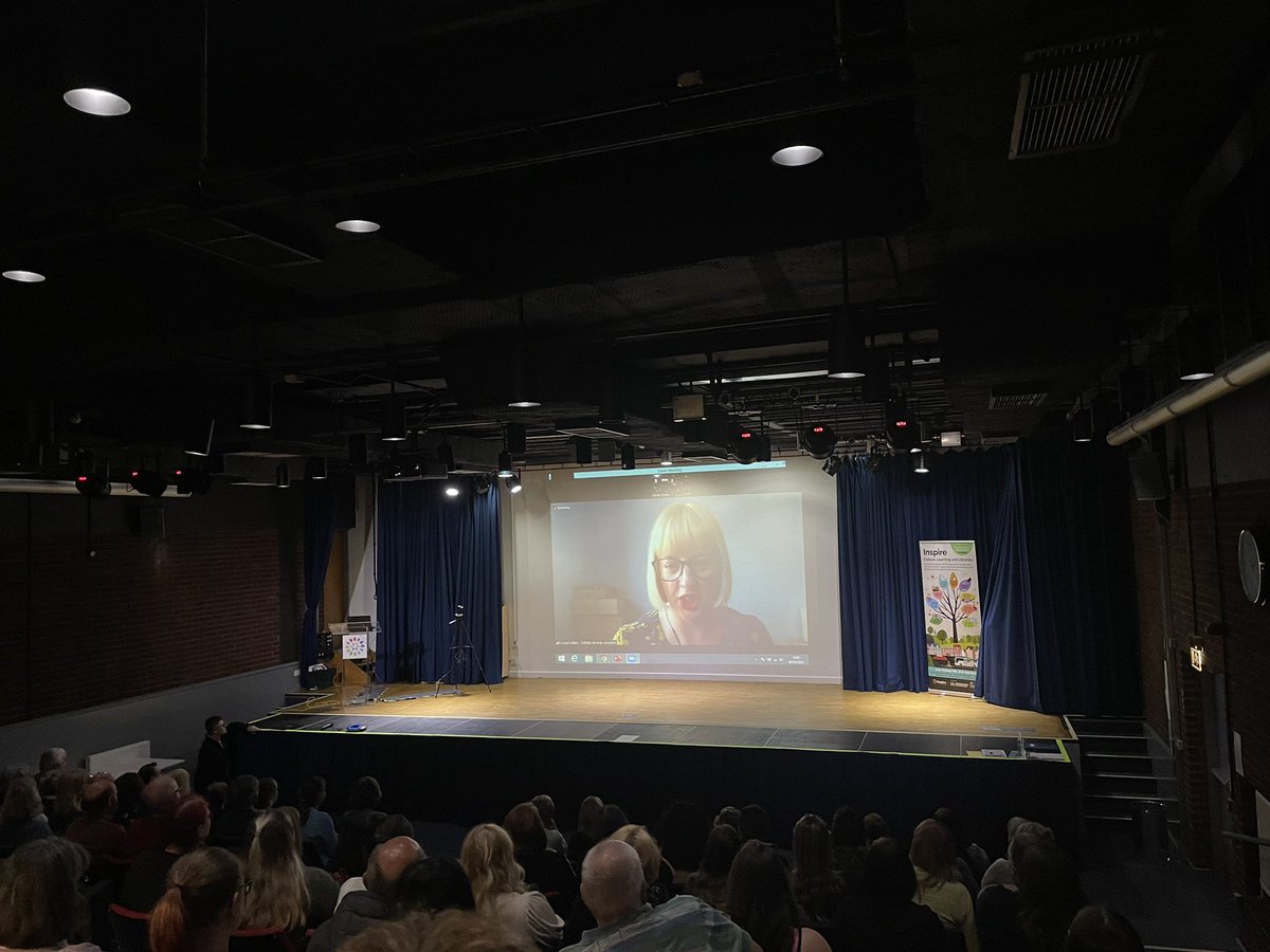Inspire_sharon's tweet photo. @KrystalVittles @SuffolkLibrary is our keynote speaker live by the magic of technology https://t.co/mVAX8pbgUu