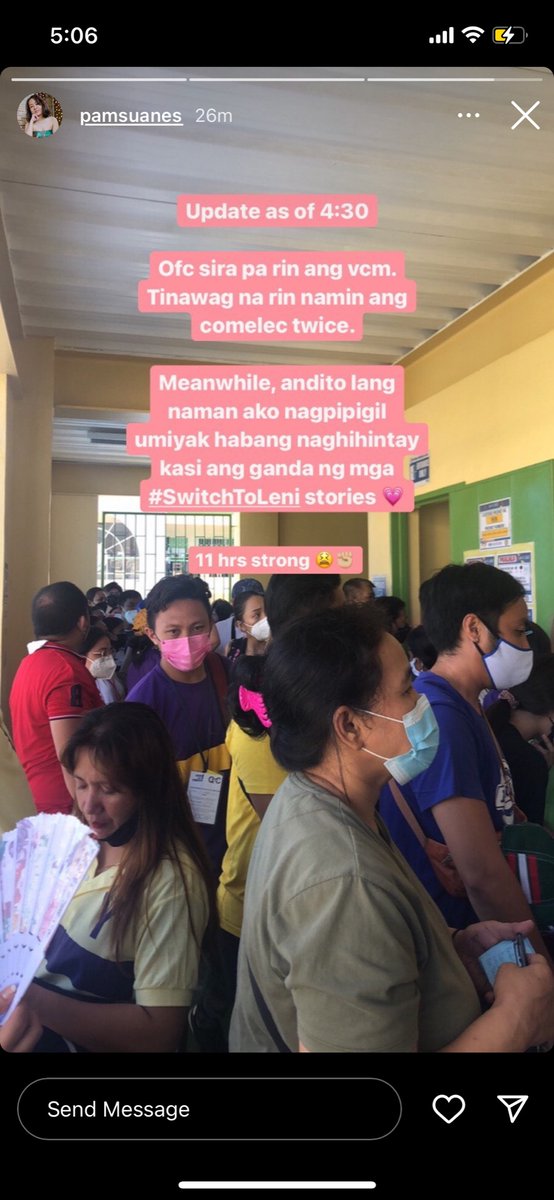 Treeecia's tweet photo. My little sister is a first time voter and 11 hours na siya nakapila just to make sure her vote is counted right! 🥺

#ExtendVotingHoursPH ‼️@COMELEC FIX THIS.

📍Clustered Precinct 959 in Old Balara Elementary, QC

#VoteReportPH #KontraDaya #Eleksyon2022 #Halalan2022 https://t.co/uxr0y3wNAN