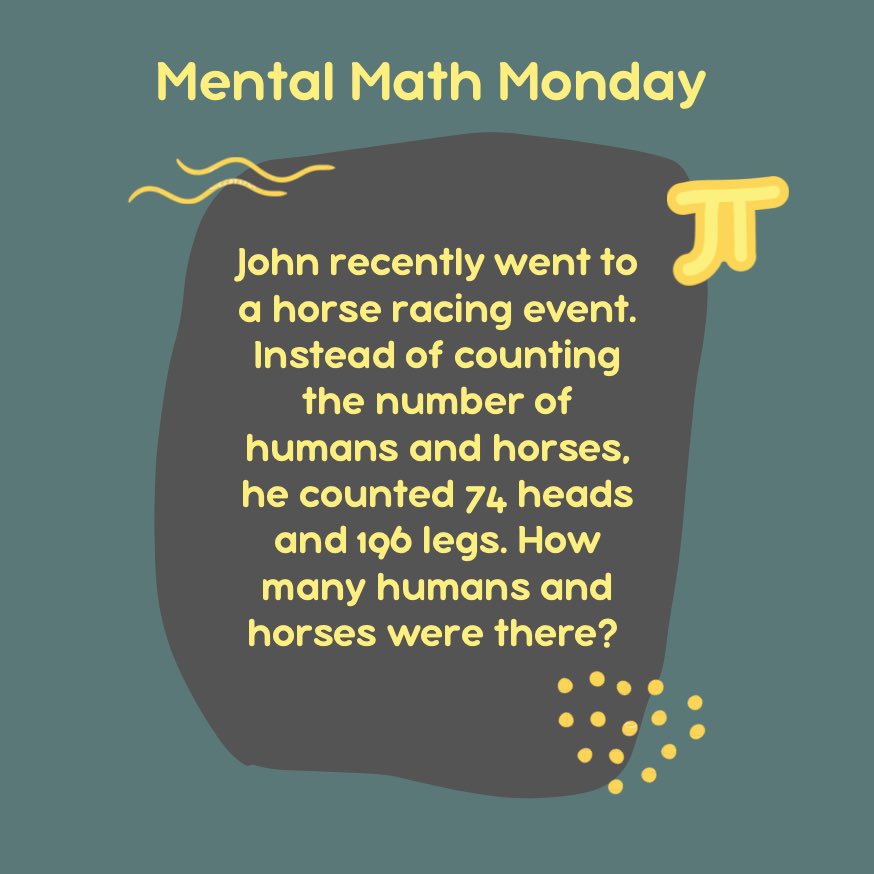 ElvetTutoring's tweet photo. 🧠We are back again🧠

Comment your answer below!

#mentalmathmonday #mentalmath #maths #question #tutoring #learning #elvettutoring https://t.co/WpooKVLo6o