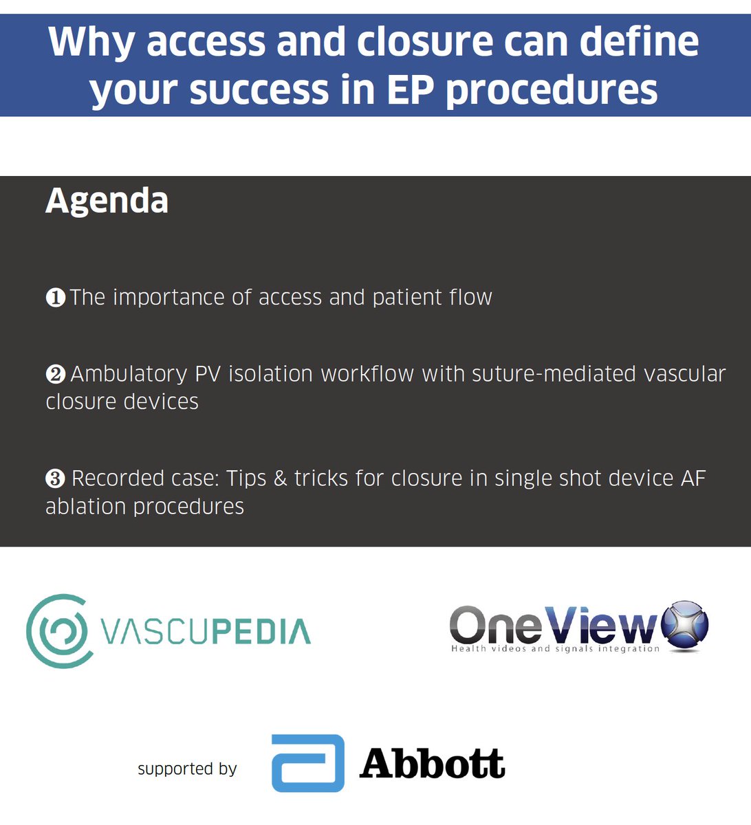 Vascupedia_com's tweet photo. (1) Next #Vascupedia Live Webinar
Why access and closure can define your success in EP procedures - 🗓 11/05/22 🕠 6.00pm CET 
🖥 https://t.co/p4dQmhtL79 📱Vascupedia LIVE App 
🎙@RolandTilz🗣@Phiso_de | @DavideFabb 
supported by @AbbottNews 
 
#Cardiology #EP #education #MedEd https://t.co/OVPWyLcBN2