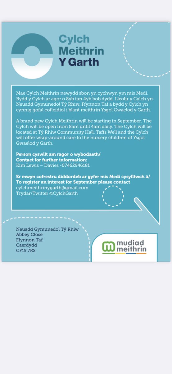 Cylch Meithrin Y Garth tweet media