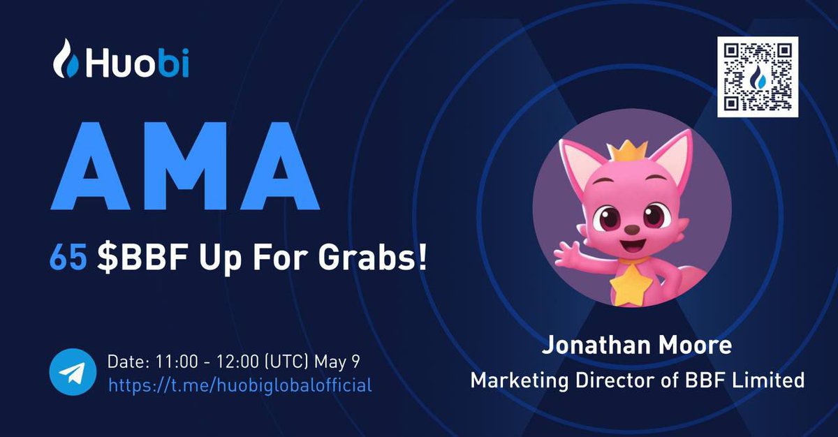 Pranavarjun14's tweet photo. AMA with the marketing director of BBF limited is going to be held on huobi global official telegram group

Link: https://t.co/6j5DfG9uBZ

Date &amp; Time: May9, 11:00-12:00 (UTC)

#Huobi #huobiglobal #ama $BBF https://t.co/4Cv8SMBHGx