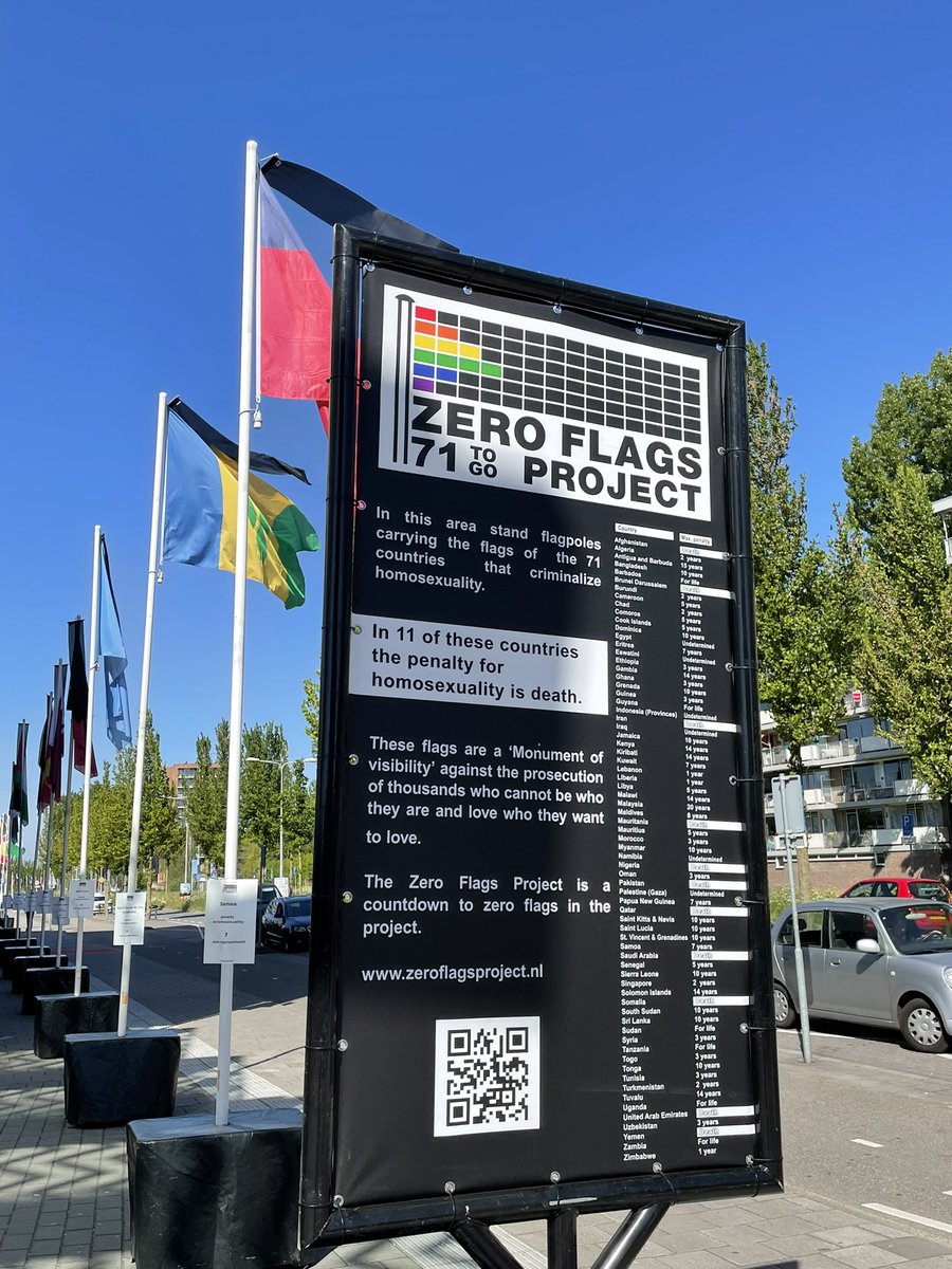 MicrobiomDigest's tweet photo. Interesting sign on my way to the train station: The Zero Flags Project. 
Each flag represents a country where homosexuality is illegal and punishable. Let’s bring this down to zero flags. 

https://t.co/RqaZvL9yDl https://t.co/uhIC0HIfNb