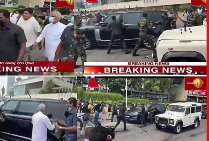 EranWick's tweet image. The President should accept the responsibility for this violence instigated by the Prime Minister! You cannot chase us from standing with our people. #GoHomeRajapaksas #GoHomGota #LKA