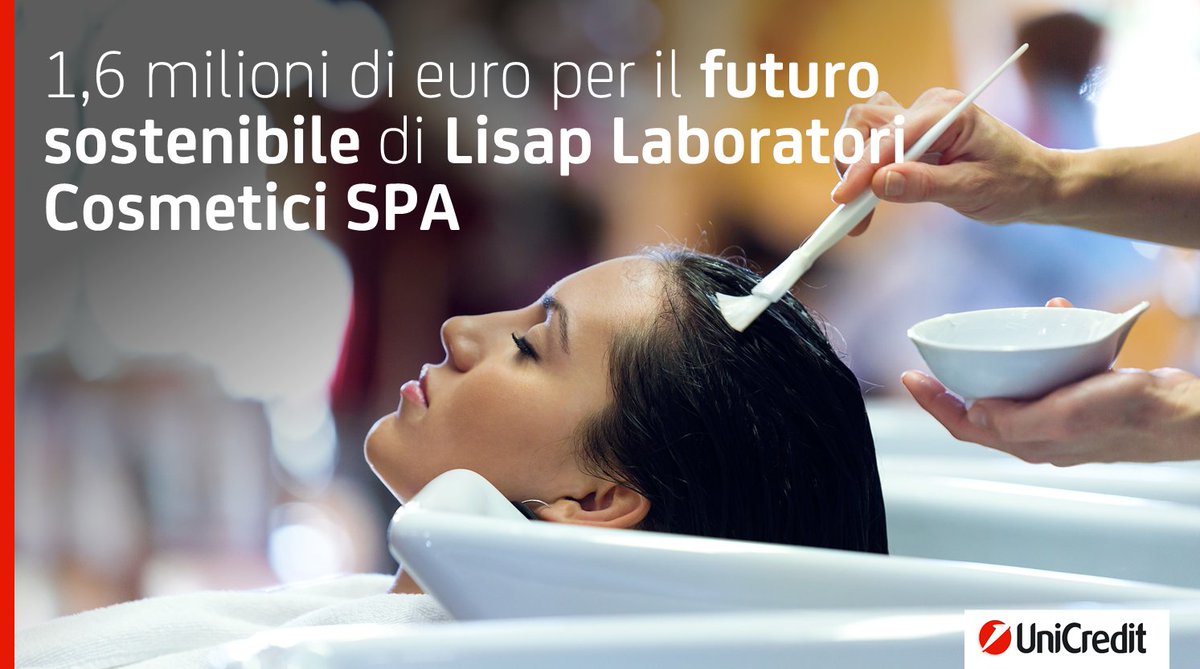UniCredit_IT's tweet photo. #OurClients: #Lisap Laboratori Cosmetici Spa, da 70 anni attiva nel settore dell’HairBeauty, ottiene da #UniCredit finanziamento #FuturoSostenibile da 1,6mln€ assistito da @SACEgroup. Sosterrà lo sviluppo in chiave #ESG del business, in linea con #PNRR.
🗞️https://t.co/oQhoBLlEn9 https://t.co/ilhEX4Cvtt