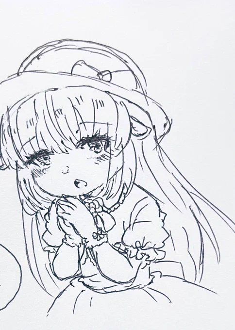 勉強の合間の落書きの夏服?メリーさん 