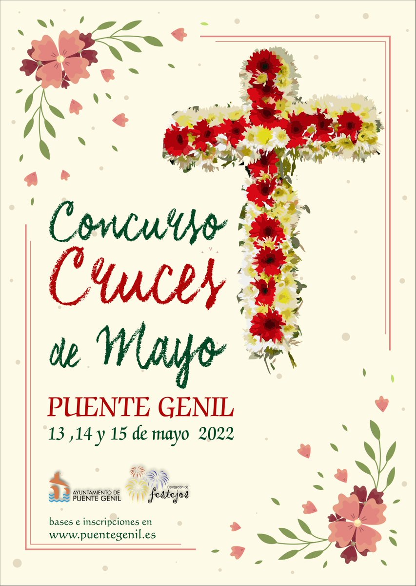 VisitPteGenil's tweet photo. Abierta inscripción para el Concurso de Cruces de Mayo 2022 hasta el jueves 12 de mayo.
Más información aquí 👉 https://t.co/cAPWFOKSkF
@AytoPuenteGenil #DelegacióndeFestejos https://t.co/qbIdDno4An