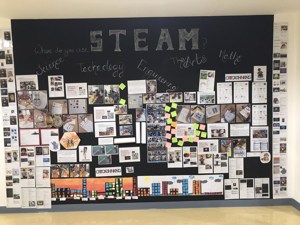 DBSJP_Science's tweet photo. Our STEAM wall is taking shape, with learning across Y1-6 on display. It’s fantastic to see the cross curricular learning from STEAm week. 🌎 @DBSJP_Maths @DBSJP_Art @DBSJP_Computing https://t.co/flrZFalrVx