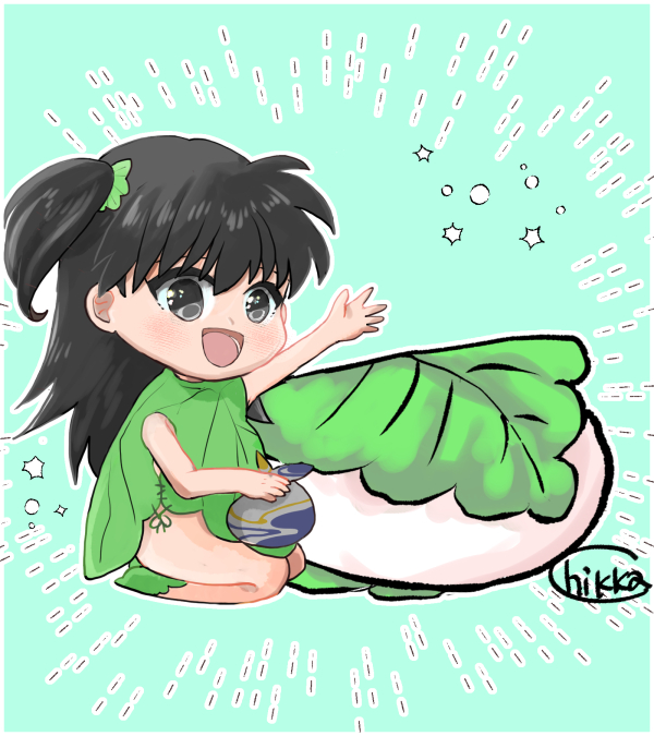 🍡皆さんにお土産を配りますね～～～！(妖精さんがお餅を引き千切りこねて丸めて渡していくスタイル)