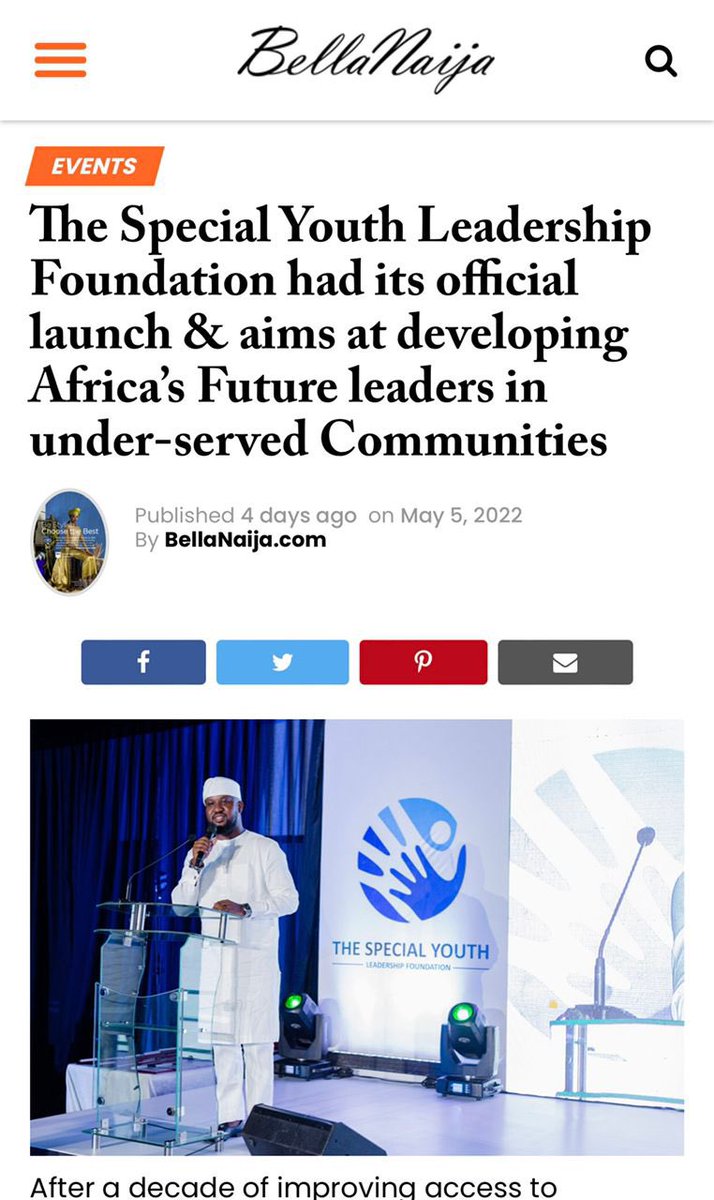 TheSpecialFoun1's tweet photo. Starting the new week with a feature of The Special Foundation official launch event on @bellanaija .

You can read more about the official launch event on BellaNaija, we shared more details from the event.

Kindly visit the link below to read more

https://t.co/qtfY8S22iA https://t.co/DAOeQe6Y60