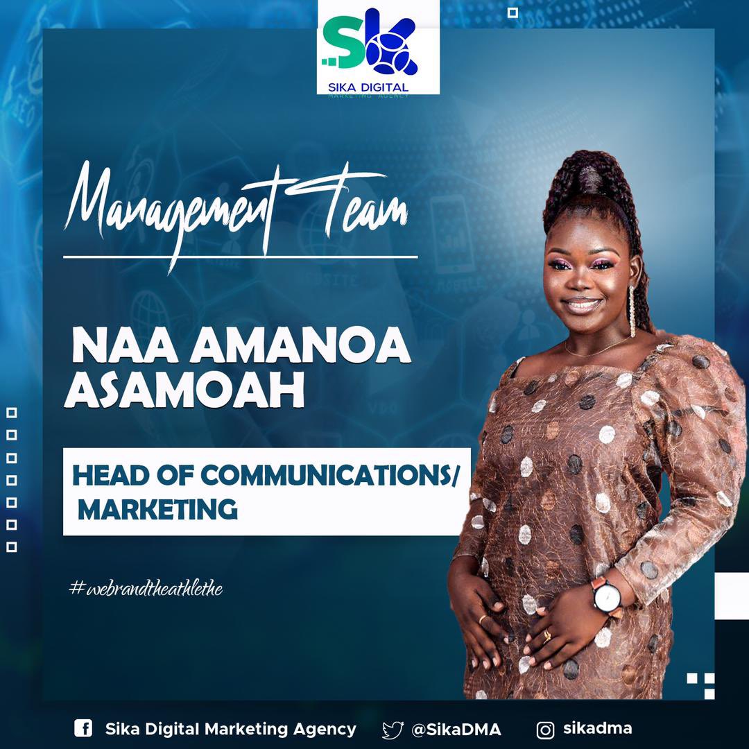 SikaDMA's tweet photo. Management Team 👏

Announcing the Head of Communication and Marketing, the Beautiful Naa Amanoa Asamoah @Iamamanoa 

Join Sika Digital Marketing Now!

#WeBrandTheAthlete #SDMA https://t.co/EJ9ZkURYy1