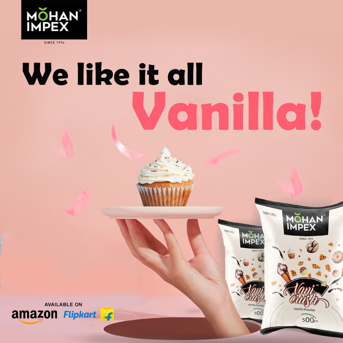 MohanImpex's tweet photo. Enjoy your day with cupcakes, bake these little delights at home with our easy to use Vani Crush - vanilla powder. Click on - Amazon: https://t.co/frig49ABFn
Flipkart: https://t.co/vCVQzt25sw
Visit our website https://t.co/lgMvk5UQQ3 to know more.
#mohanimpex #vanillapowder https://t.co/aFjGvAEPX7
