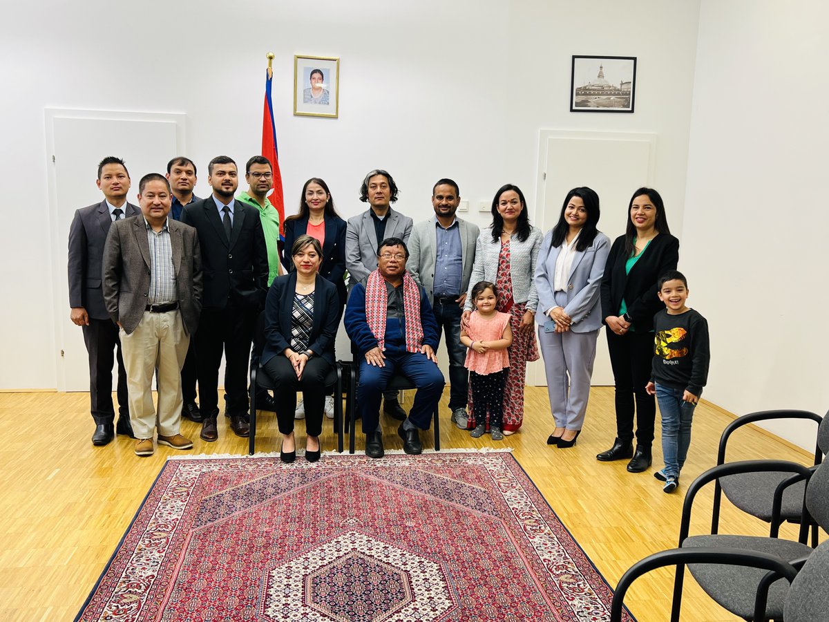 EoN_Vienna's tweet photo. EoN-Vienna was honored to welcome Dr. Mahabir Pun, Chairperson of National Innovation Center, Nepal. A teacher, social entrepreneur, and activist, Dr. Pun stressed the importance of R&amp;D for economic development of Nepal during a short interaction with participants at the Embassy. https://t.co/GRPDr6KAIy