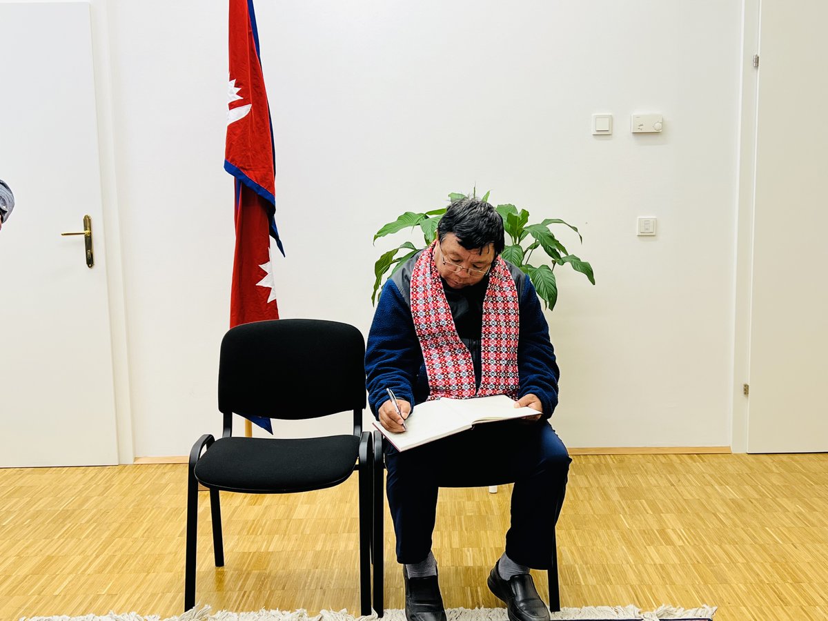 EoN_Vienna's tweet photo. EoN-Vienna was honored to welcome Dr. Mahabir Pun, Chairperson of National Innovation Center, Nepal. A teacher, social entrepreneur, and activist, Dr. Pun stressed the importance of R&amp;D for economic development of Nepal during a short interaction with participants at the Embassy. https://t.co/GRPDr6KAIy