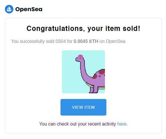 HappyDino_eth's tweet photo. Another DIno soooold to Generous 
@TurtleArmy_NFT 🥳
 
Thank you so much, Ride him Well🥺

Check his cute Collection #NFTCommunity 
Thanks, #NFTartist https://t.co/EdRM9eMiJO