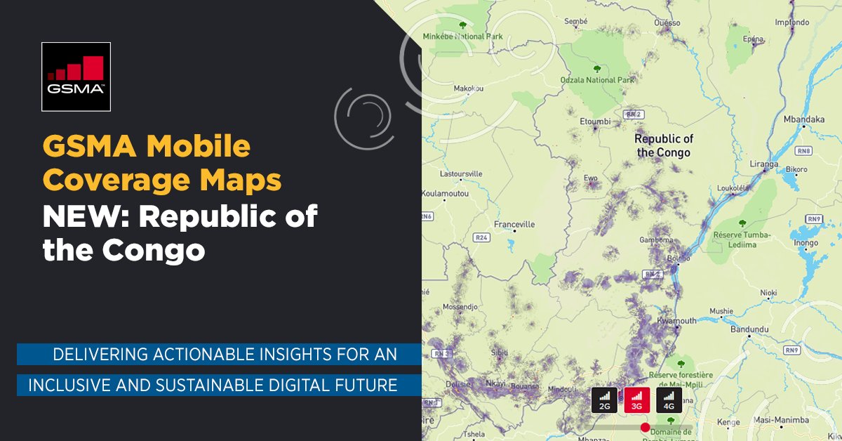 GSMAm4d's tweet photo. With the newest addition of the Republic of the #Congo, you can now use the GSMA Mobile Coverage Maps to explore the availability of #mobile network coverage for 17 African countries 👉 https://t.co/gbRCoawQON

#CoverageMaps #UKAid #Sida https://t.co/8wk5SIdyt9