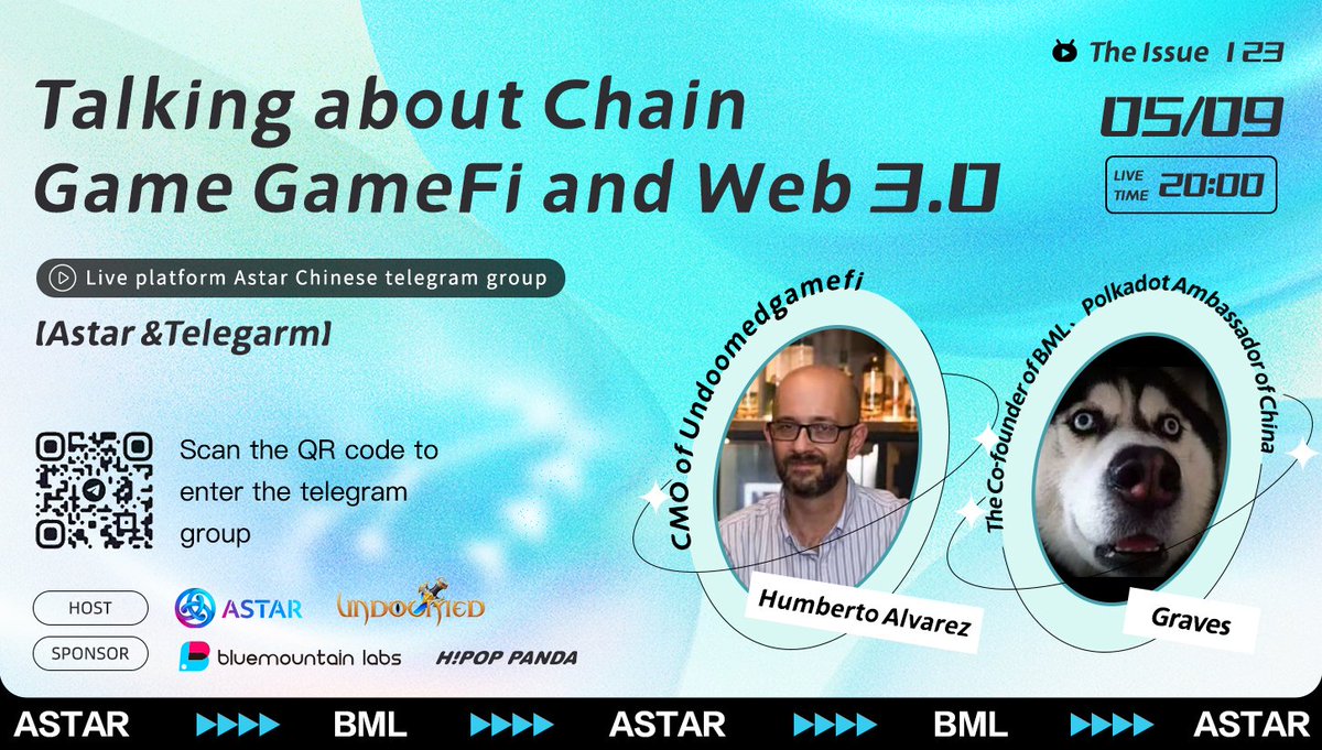 BM_Labs's tweet photo. 🔔 BML LIVE is coming 

Talking about Chain Game GameFi and Web 3.0.

📢 Live platform: Astar Chinese telegram group

⏰ 12:00 PM on May 9, UTC

Who's ready for another giveaway? Stay tuned!!

@AstarNetwork  @UndoomedGameFi  @Hip_HopPanda 
#PolkaDot  #BTC #usdt #dot https://t.co/Qdd5sv2BKR