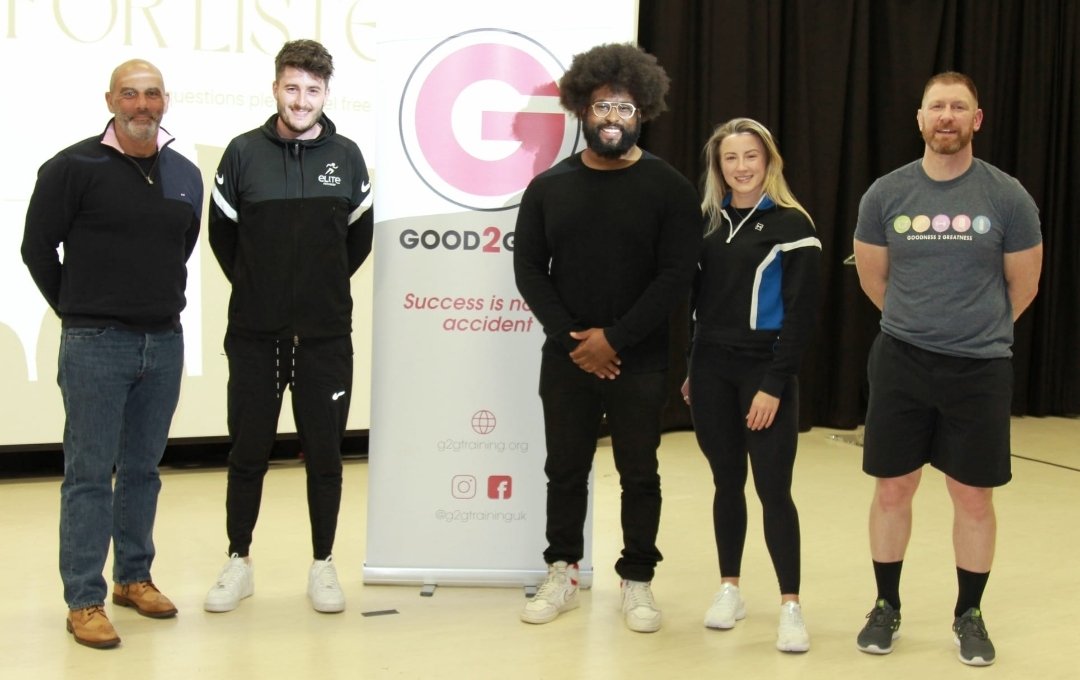 g2gelite's tweet photo. Our team, Alongside @SaleSharksRugby @SimonMcIntyre3 and @BritishCycling #victoriaWilkinson had a great event @LaurusTrust 

Thankyou to all who attended, you were all amazing.

#teamG2G  #MondayMotivation #skiptothegoodbit #mondayinspiration https://t.co/wbkxNLXrG1