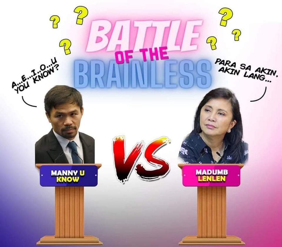 YssaTiu's tweet photo. isang parj po ng psychology yan para malaman anung klaseng tao k. kita nyo si pacman at leni magka level. mataas p ng konti si pacman kc marunong sumunod sa pinapagawa. descibe in 1 word. si leni lutang talaga.  si ping mas mataas kesa s kanila. https://t.co/PJ057s7ErO