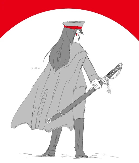 女軍人 #らくがき